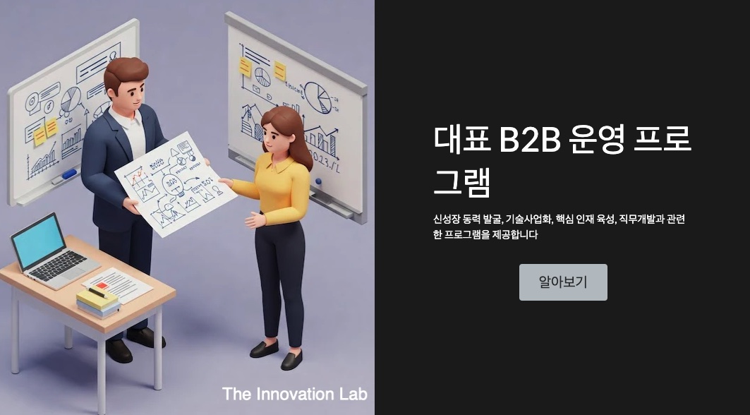 대표 B2B 운영 프로그램 | 더이노베이션랩