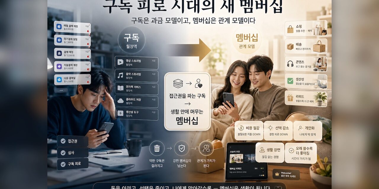 구독 피로 시대의 새 멤버십