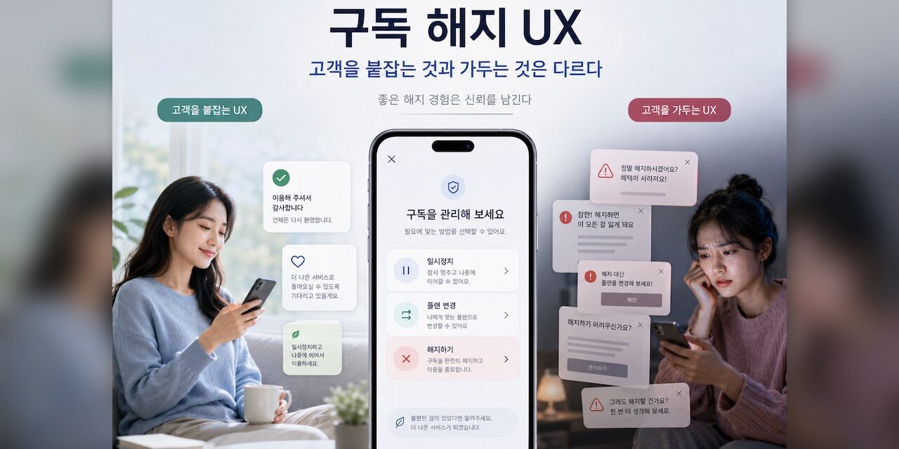 구독 해지 UX: 고객을 붙잡는 것과 가두는 것은 다르다
