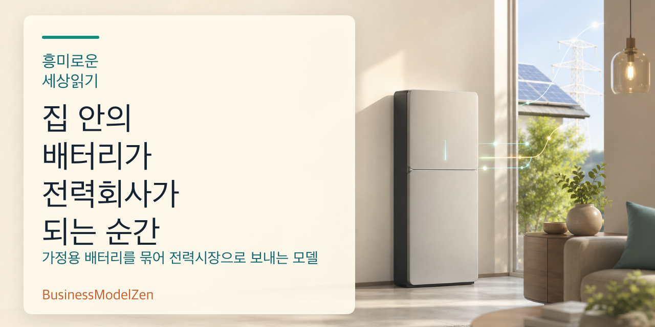 집 안의 배터리가 전력회사가 되는 순간