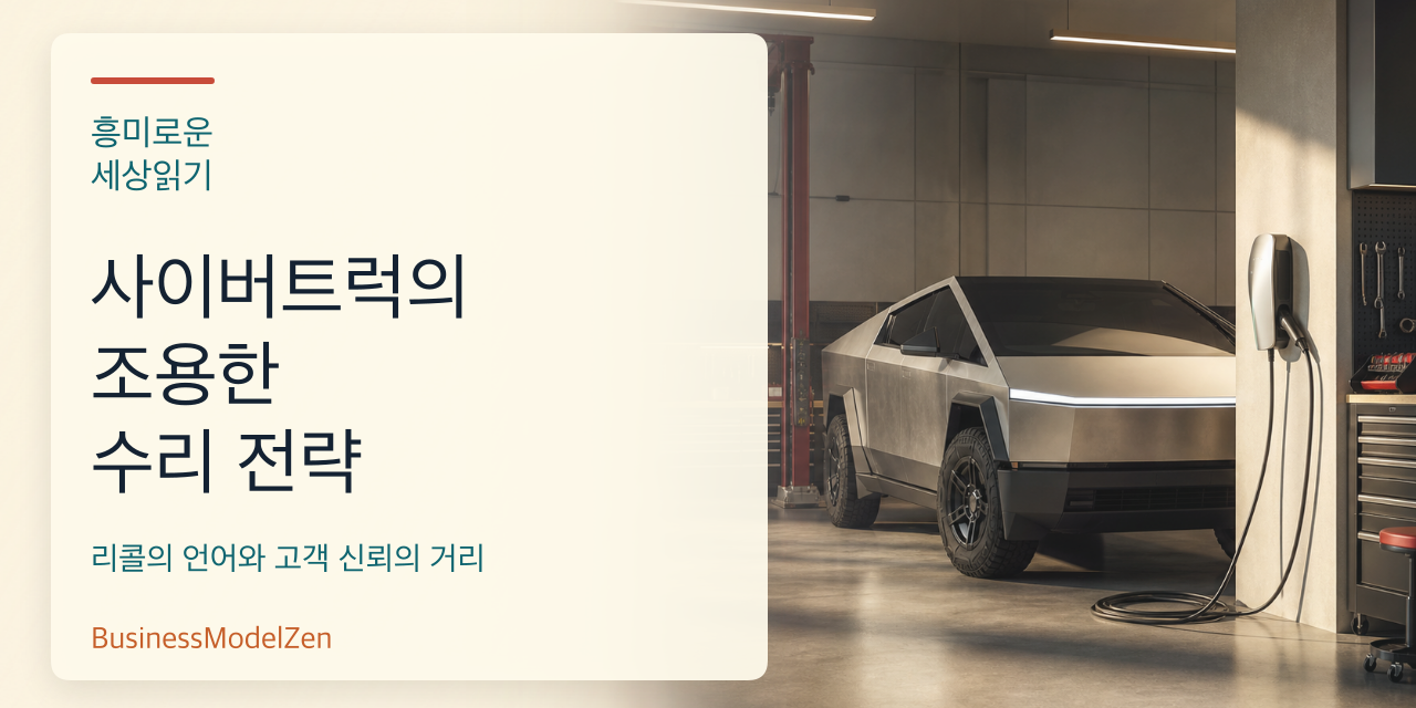 테슬라 사이버트럭의 조용한 수리 전략