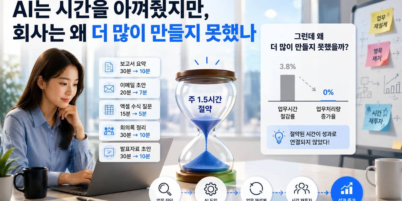 AI는 시간을 아껴줬지만, 회사는 왜 더 많이 만들지 못했나