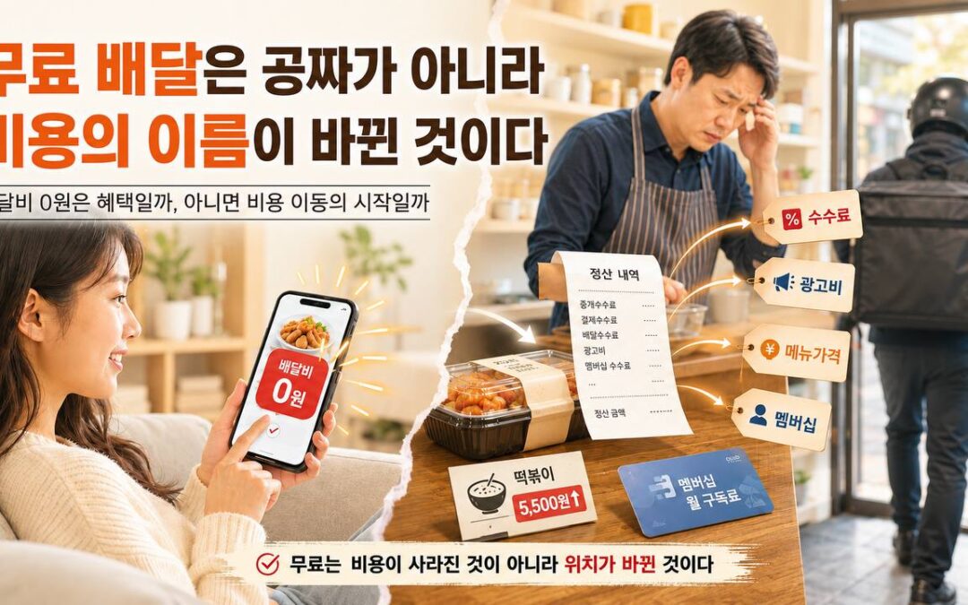 무료 배달은 공짜가 아니라 비용의 이름이 바뀐 것이다