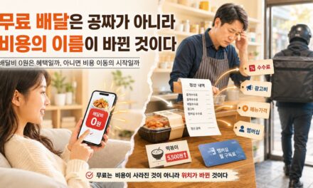 무료 배달은 공짜가 아니라 비용의 이름이 바뀐 것이다